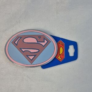 Superman Pink Metal Belt Buckle